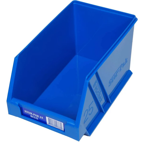 Fischer Plastic Stor-Pak 25 Blue Storage Bin