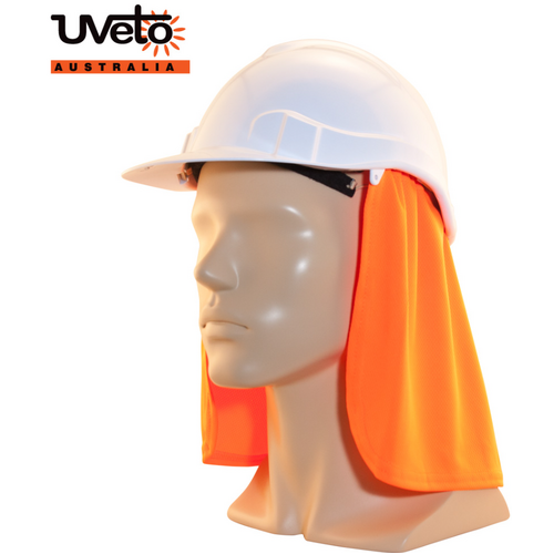 Hard Hat  Neck Shade Attach A Flap Micromesh Orange