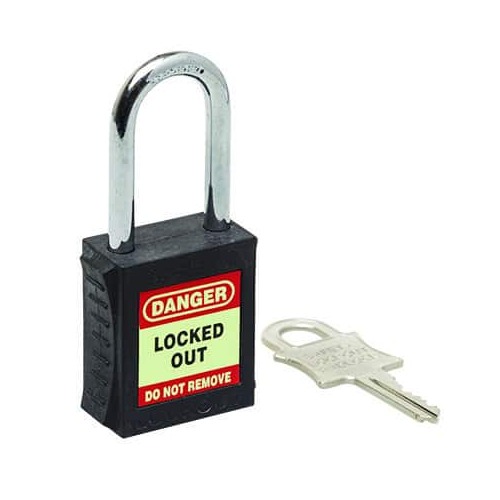 Safety Lockout Padlock 85mm - Black