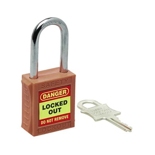 Safety Lockout Padlock 46mm - Brown