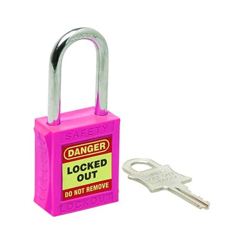 Safety Lockout Padlock 46mm - Pink