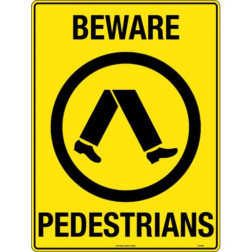 Sign Beware Pedestrians